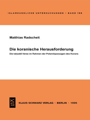 cover image of Die koranische Herausforderung